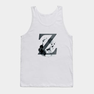 Floral Monogram Z Dark Herbs And Flora Tank Top